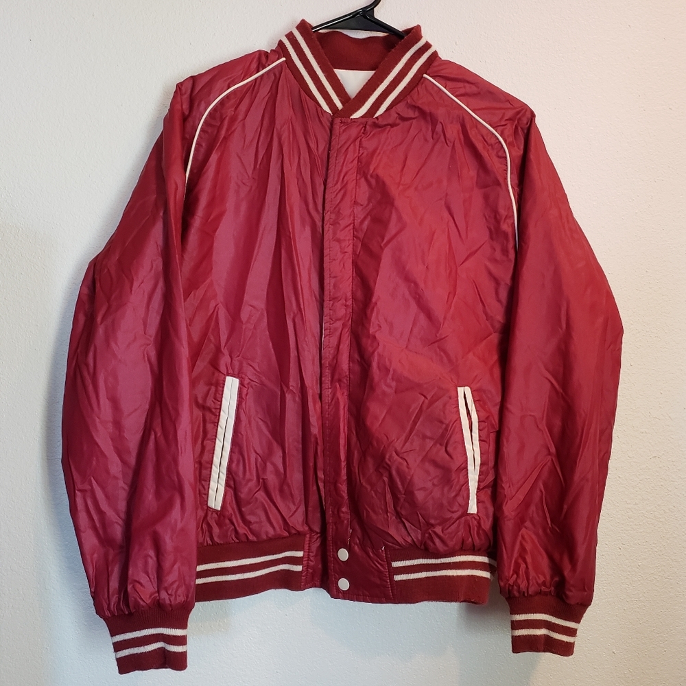 Private Club vintage reversible light bomber jacket windbreaker men's size M